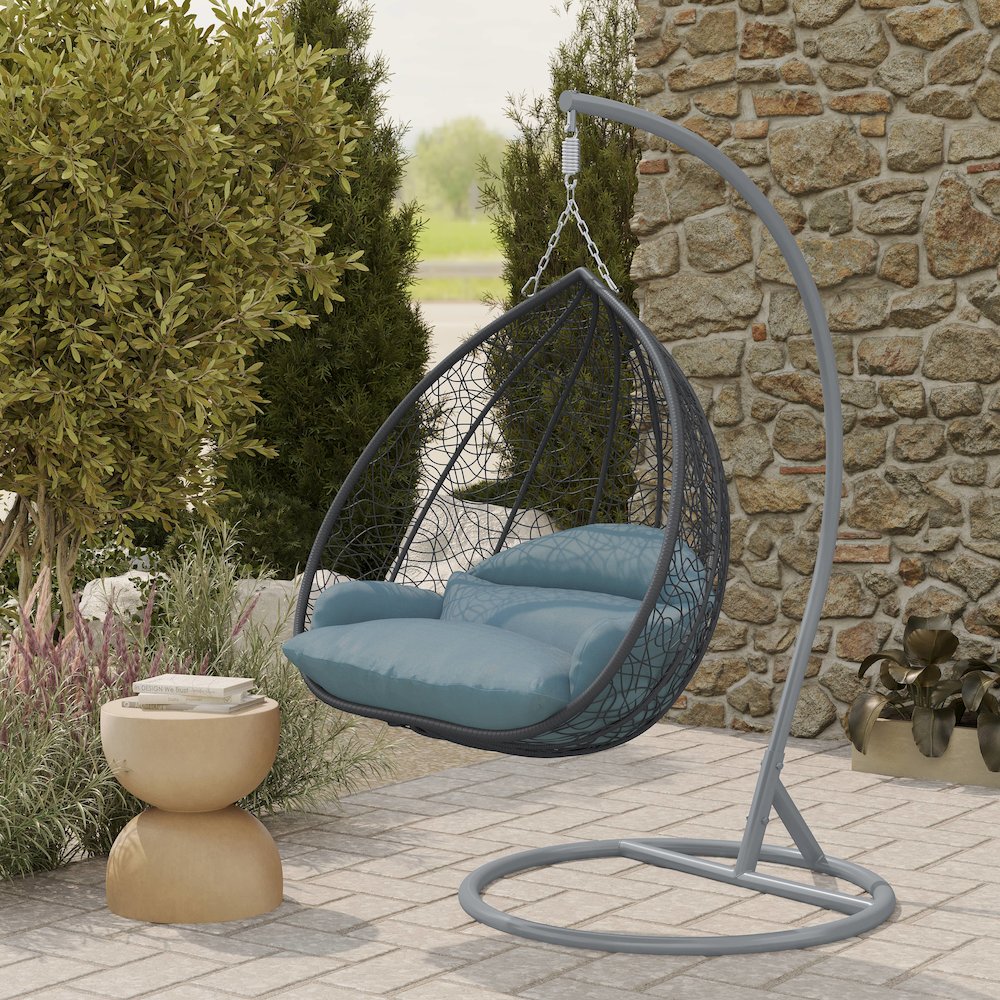 Recluse Collection Modern Outdoor Swing Chair. Picture 9