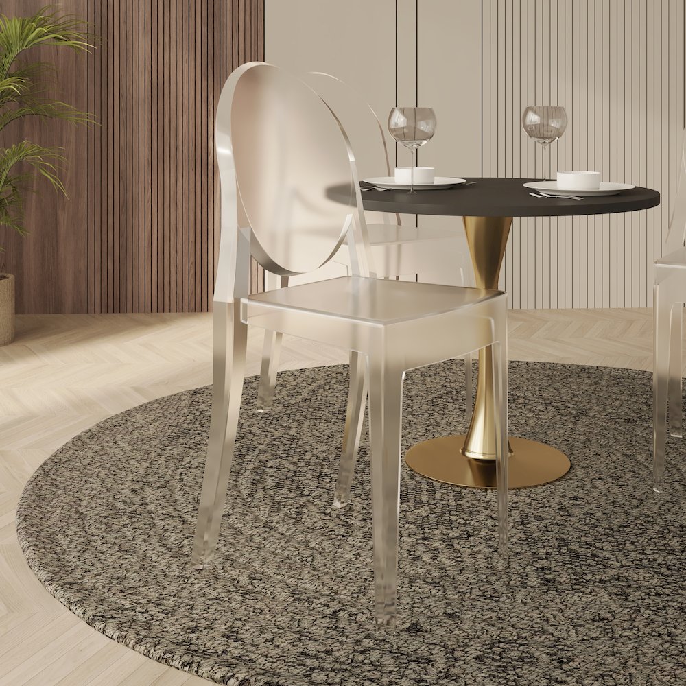 Marion Transparent Acrylic Modern Chair. Picture 11