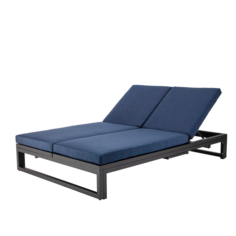 Chelsea Convertible Lounge Reclining Double Chaise With Cushions. Picture 12