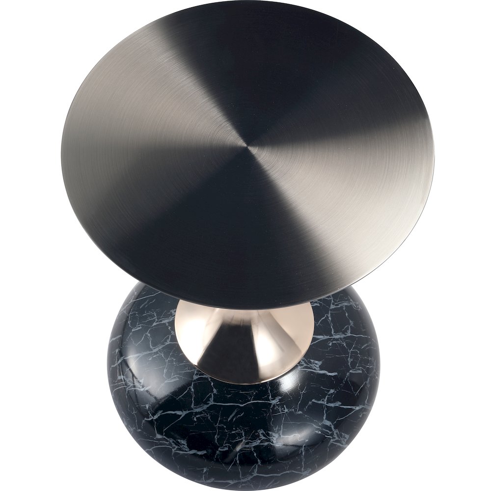Savoy Collection Modern End Table In Stone Black. Picture 6