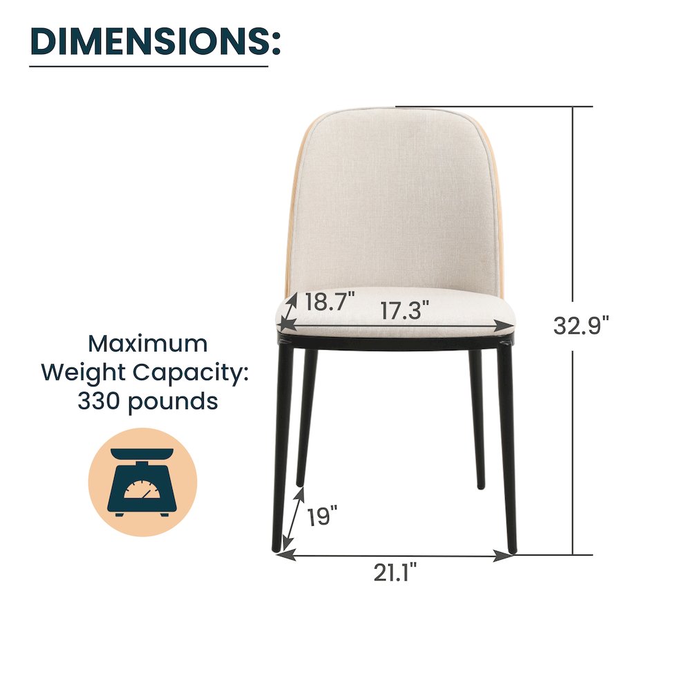 Tule Mid-Century Modern Dining Side Chair. Picture 13