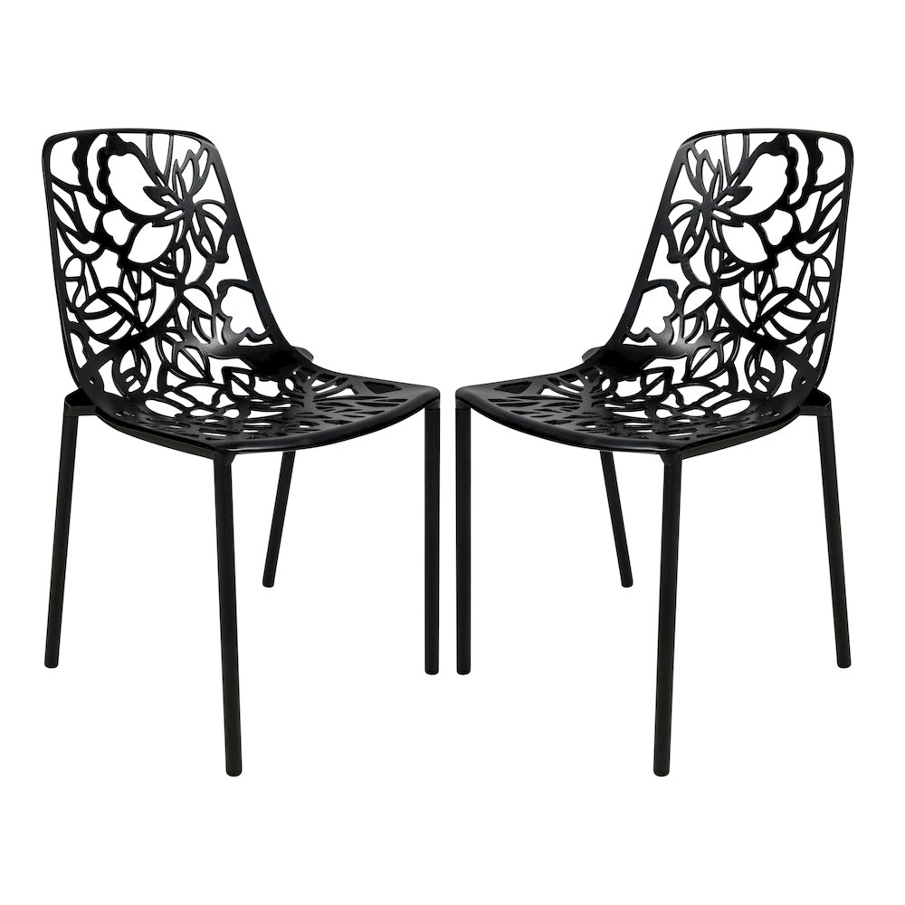 Modern Devon Aluminum Chair, Set of 2. Picture 2