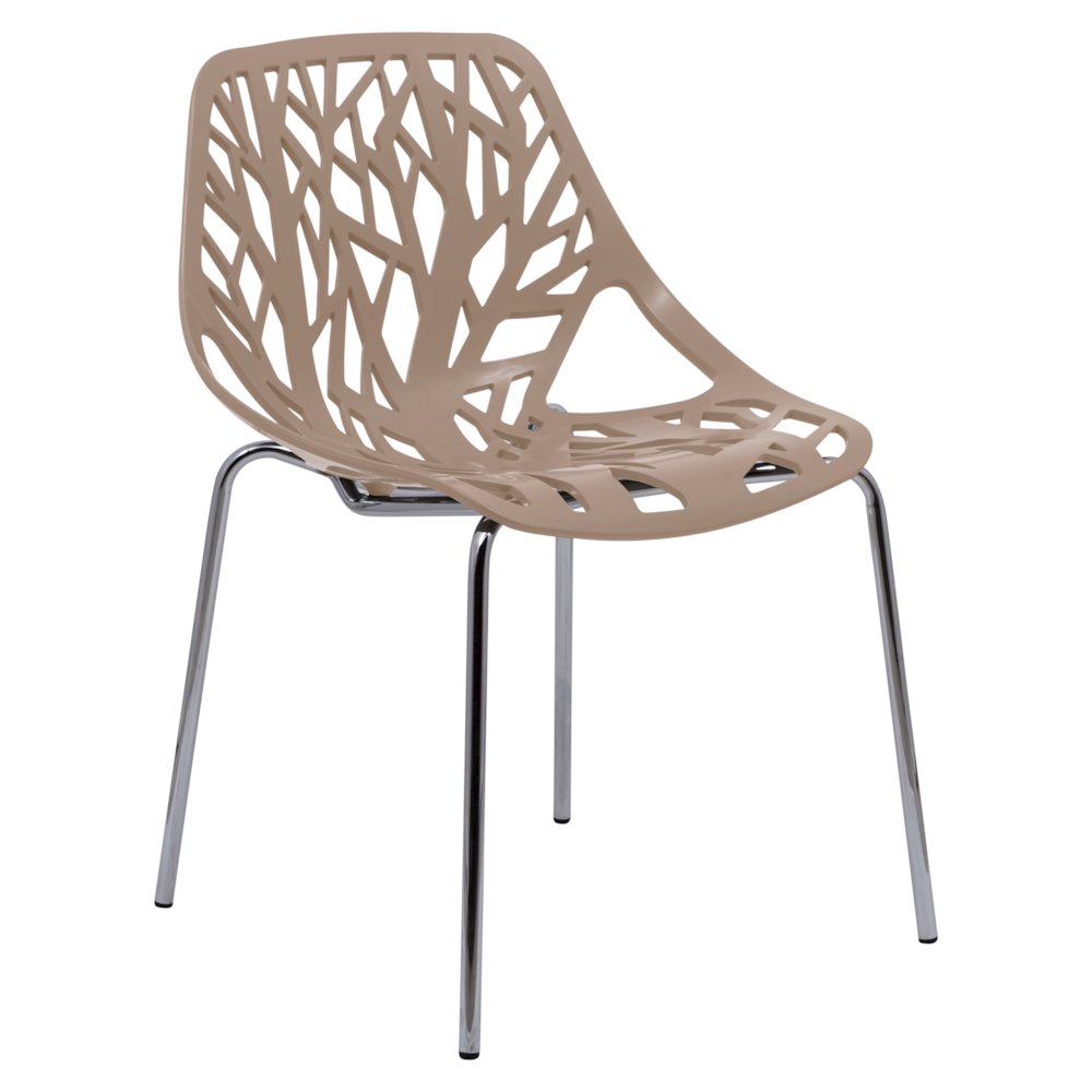 Modern Asbury Dining Chair w/ Chromed Legs. Picture 14