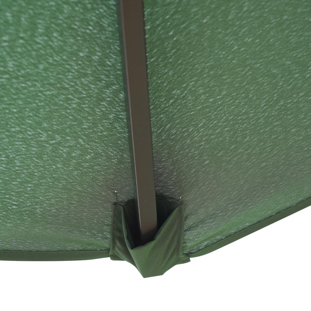 Outdoor 10 Ft Offset Cantilever Hanging Patio Umbrella With Solar Powered LED. Picture 7