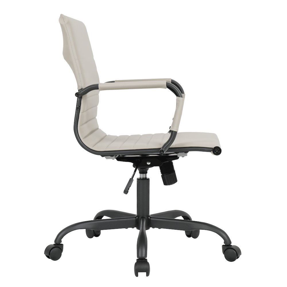 Harris Leather Home Office Chair in Tan With Black Frame. Picture 14