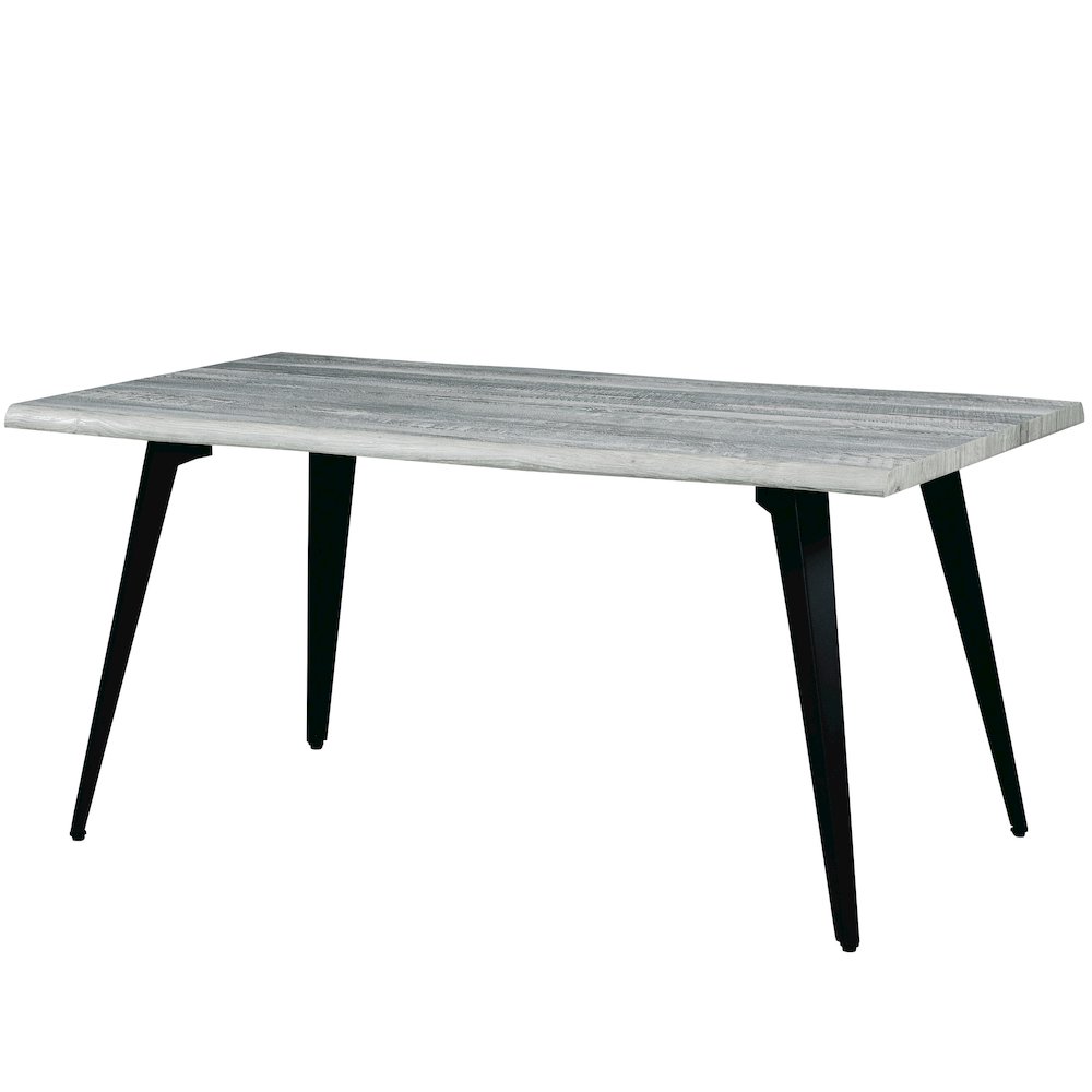 Ravenna Modern Rectangular Wood 63" Dining Table With Metal Legs. Picture 2