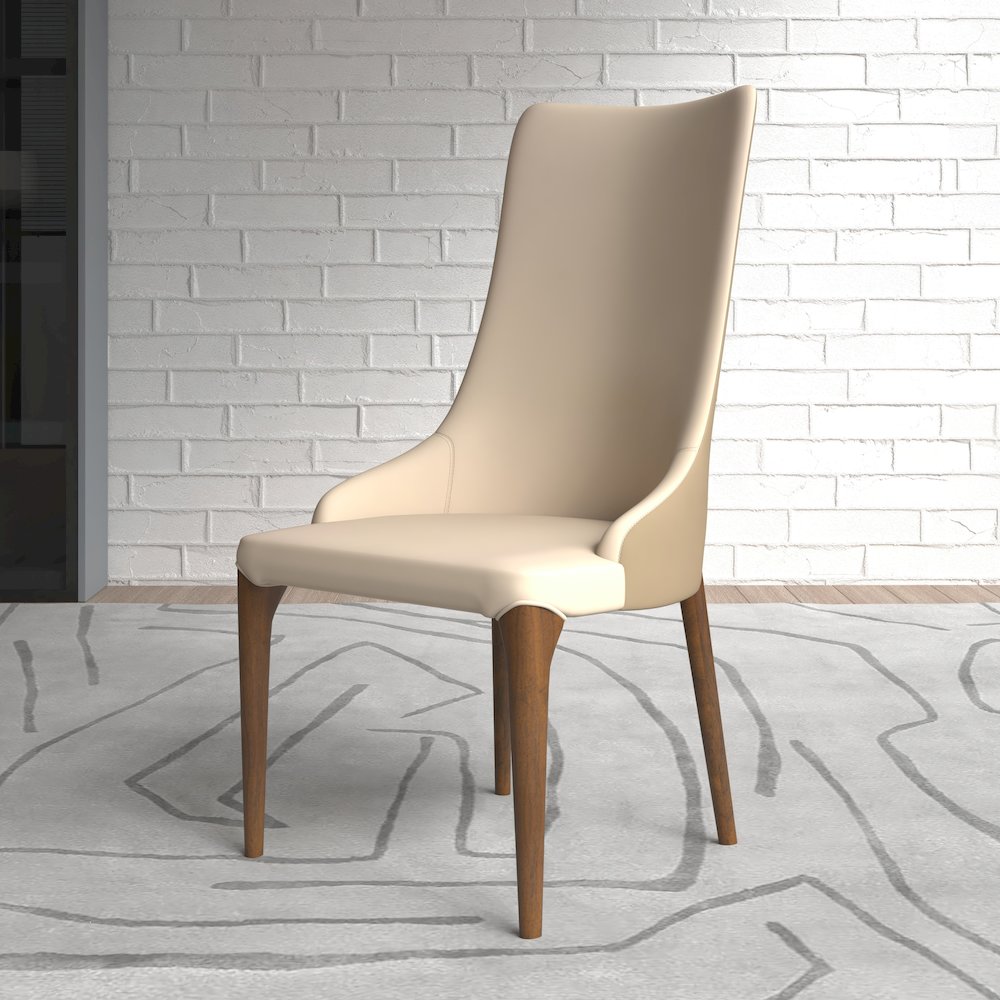 Elm Collection Modern Wooden Dining Chair In Toupe. Picture 18
