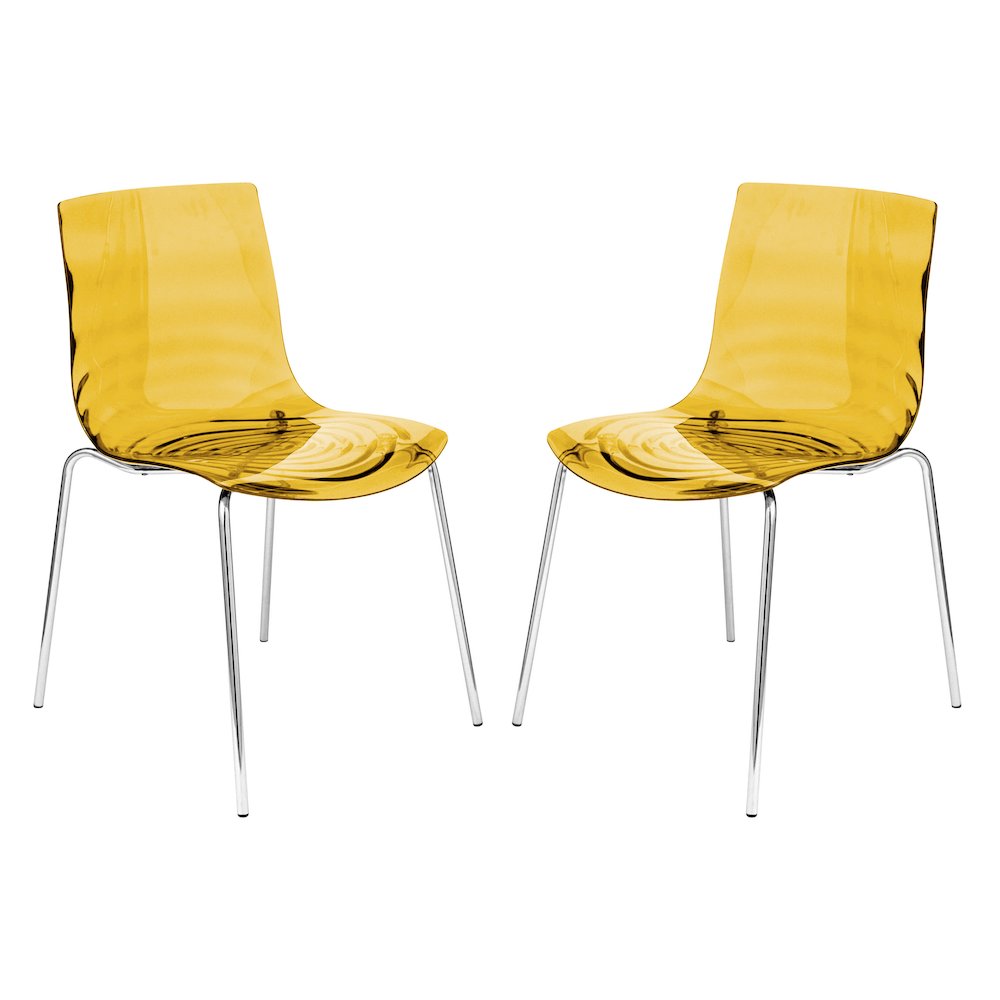 Astor Water Ripple Design Dining Chair Set of 2. Picture 1
