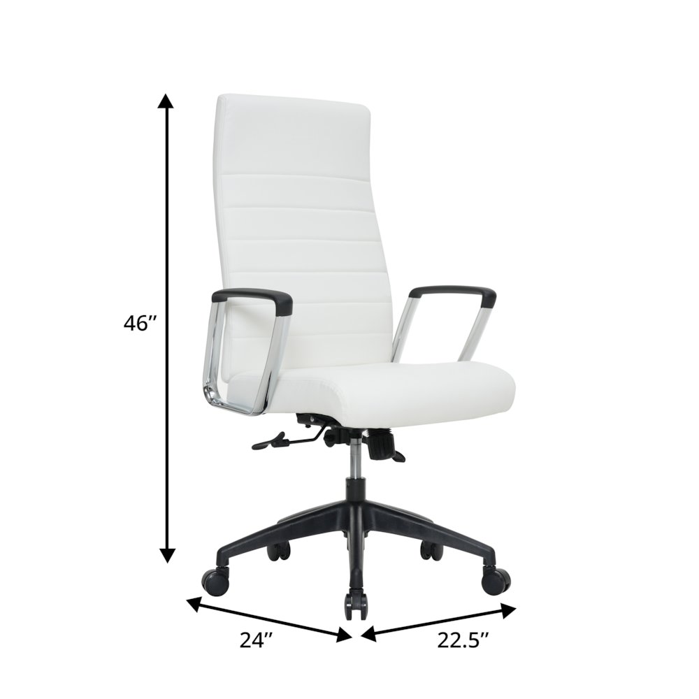 Hilton Modern High-Back Leather Office Chair. Picture 24