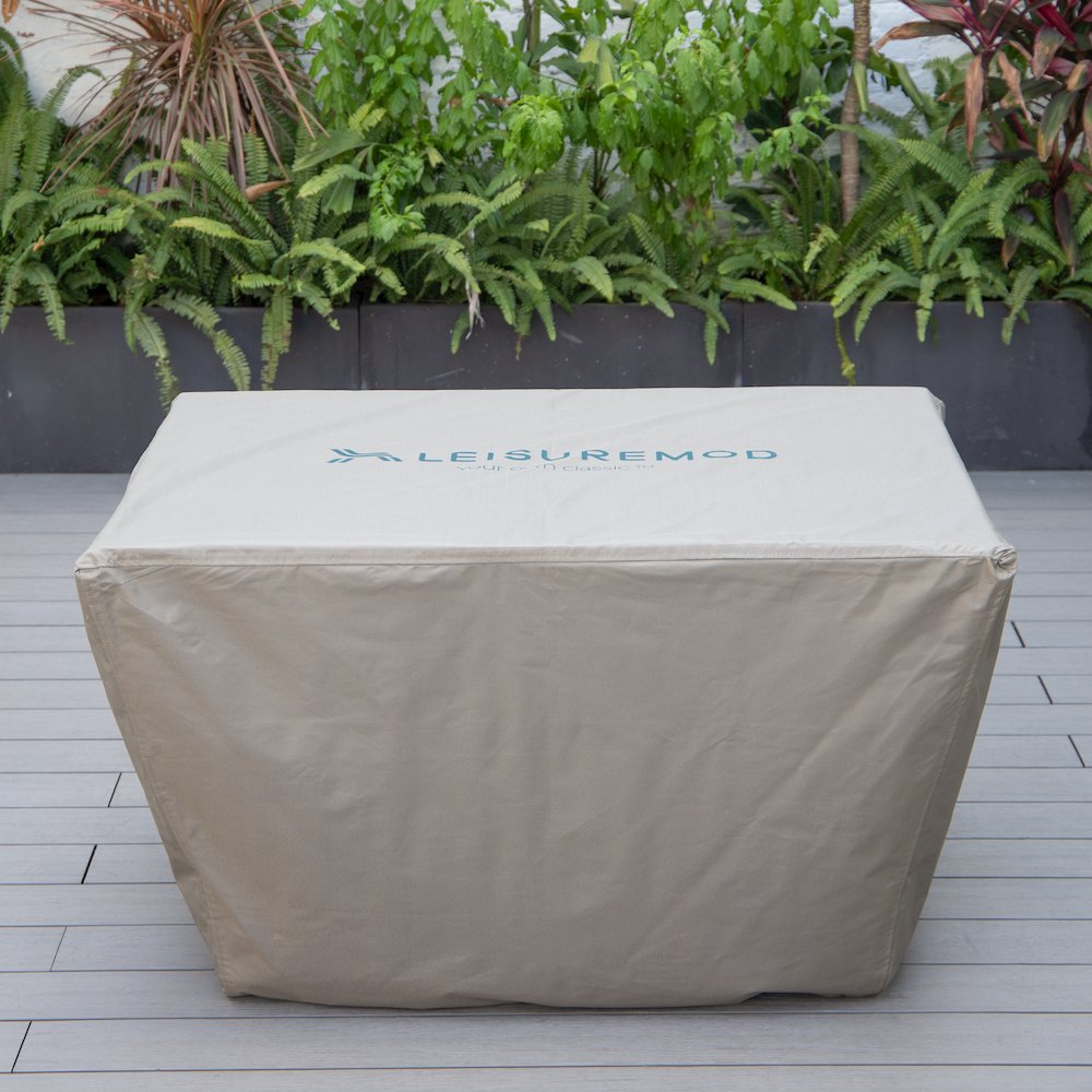 Chelsea Waterproof Fabric Rectangle Fire Pit Table Cover. Picture 4