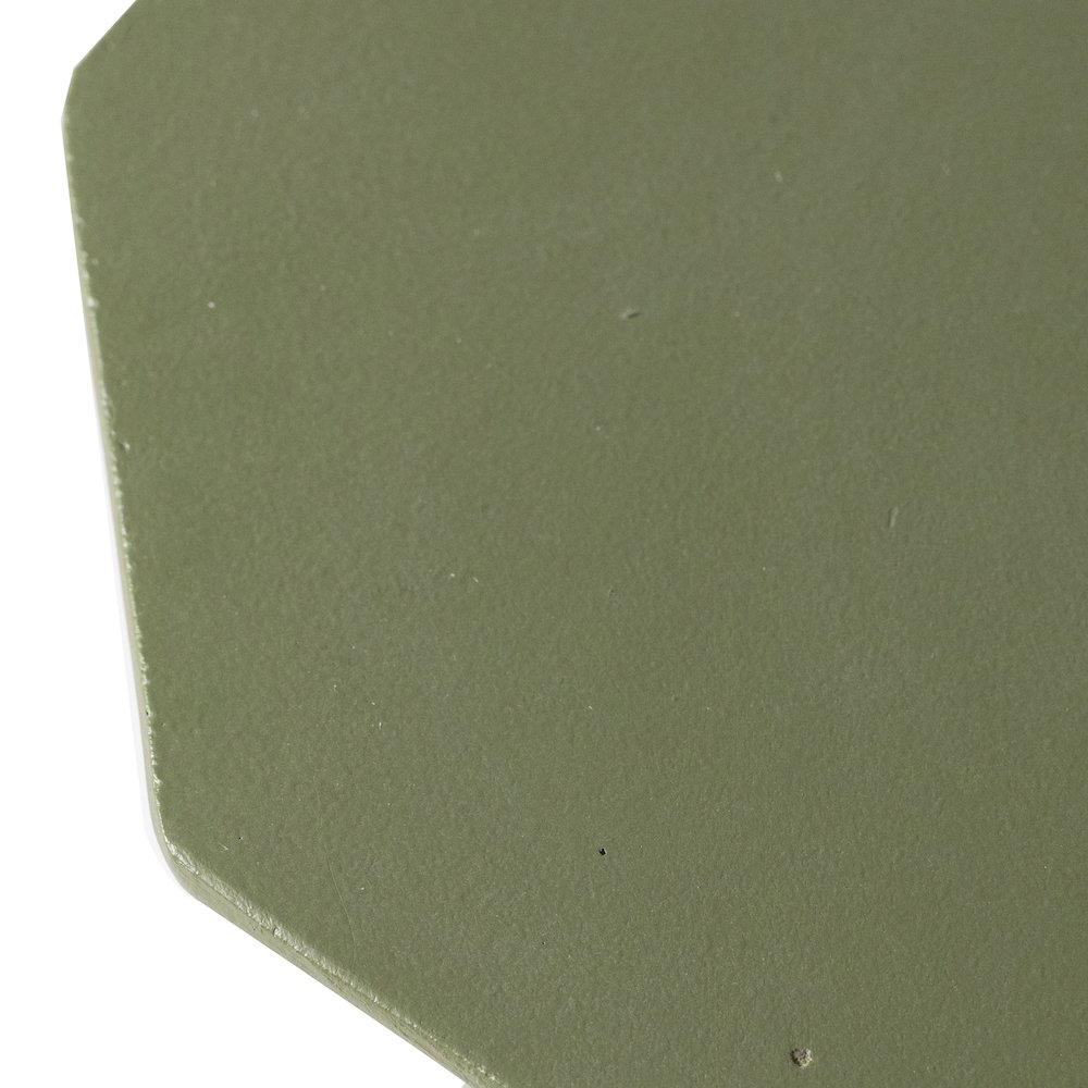Azure Collection Fiberglass Outdoor Side Table in Olive Green. Picture 9