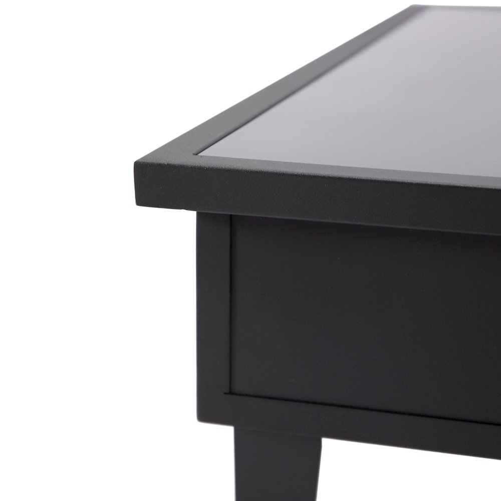 Walbrooke Outdoor Patio Aluminum Square Fire Pit Side Table. Picture 12