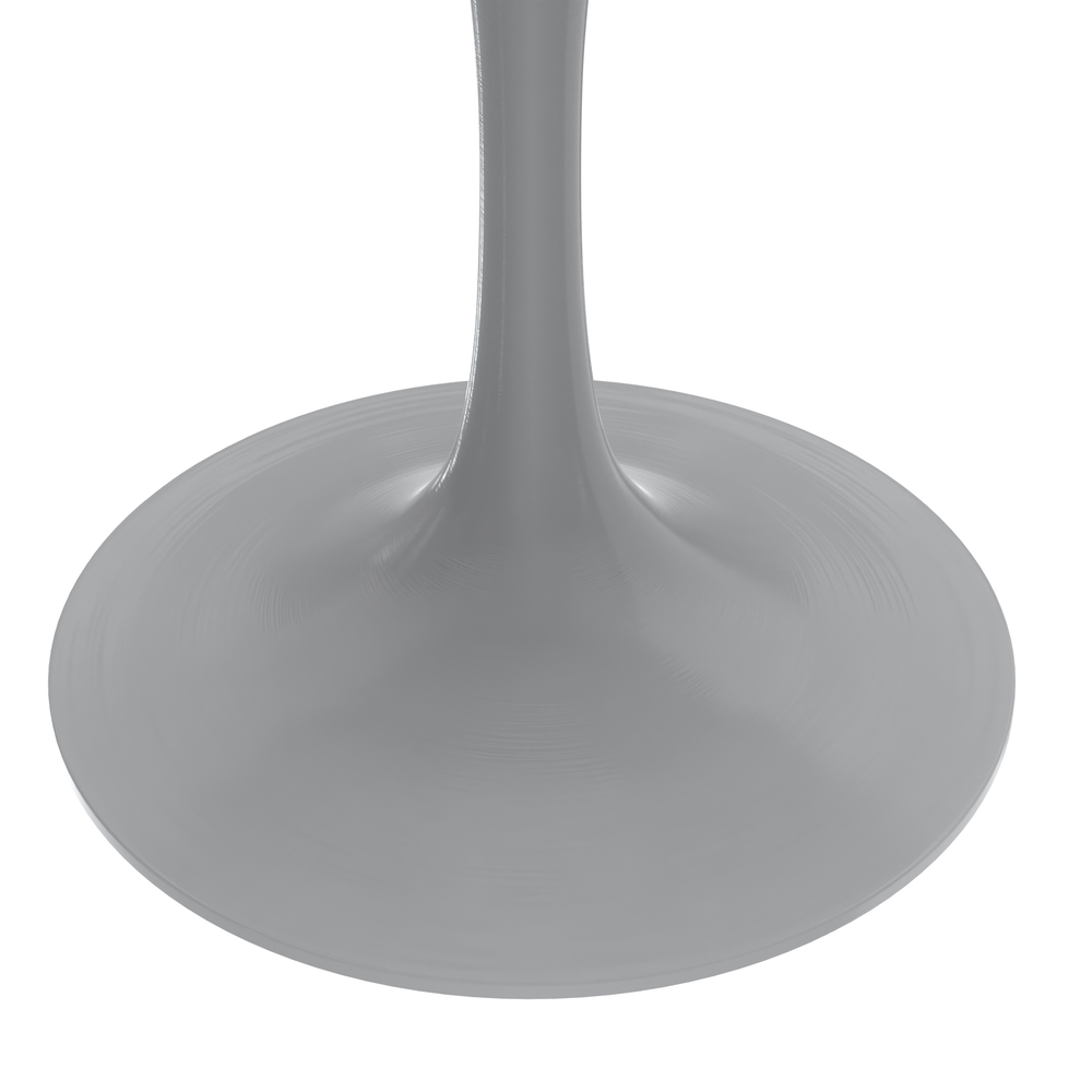 Verve 48 Round Dining Table, White Base with Black MDF Top. Picture 4