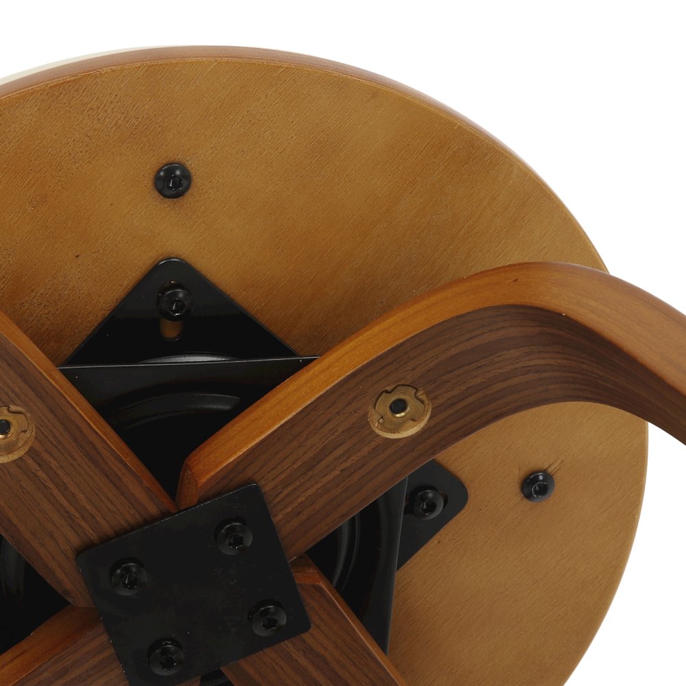 Wooden Counter Stool Pelya Collection Modern Style Walnut color in Light Taupe. Picture 17