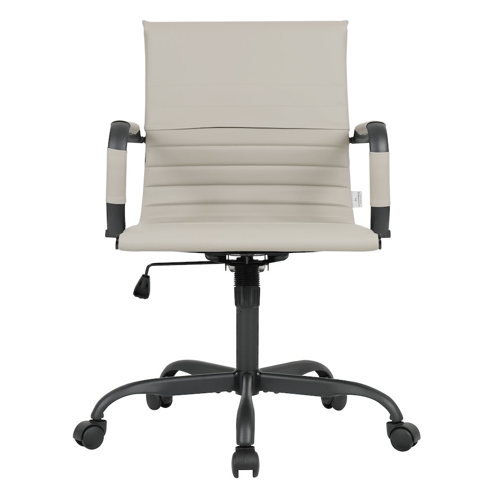 Harris Leather Home Office Chair in Tan With Black Frame. Picture 15