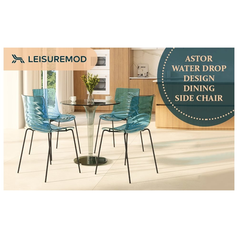 Astor Water Ripple Design Dining Chair. Picture 13