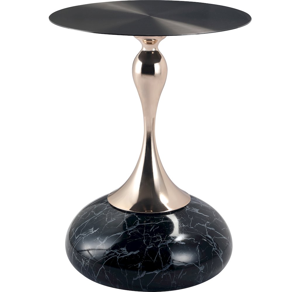 Savoy Collection Modern End Table In Stone Black. Picture 3