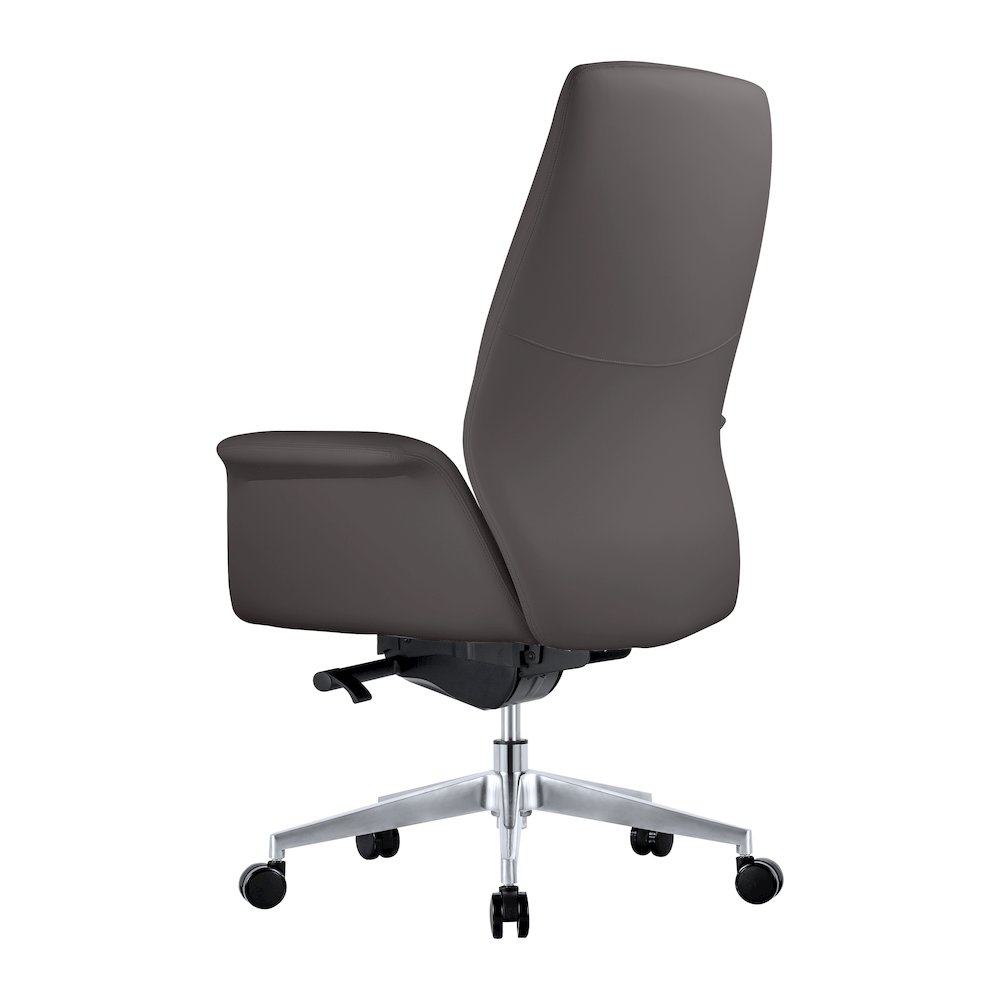 Summit Series Office Chair In Grey Leather. Picture 3