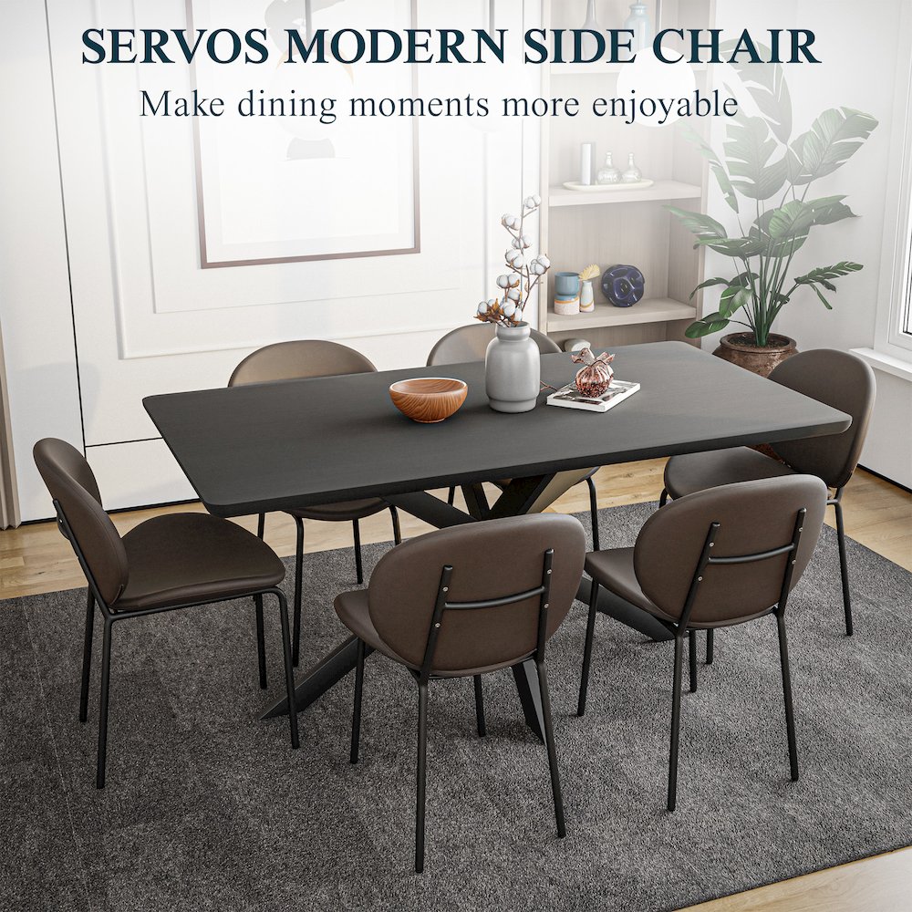 Servos Modern Dining Side Chair. Picture 15