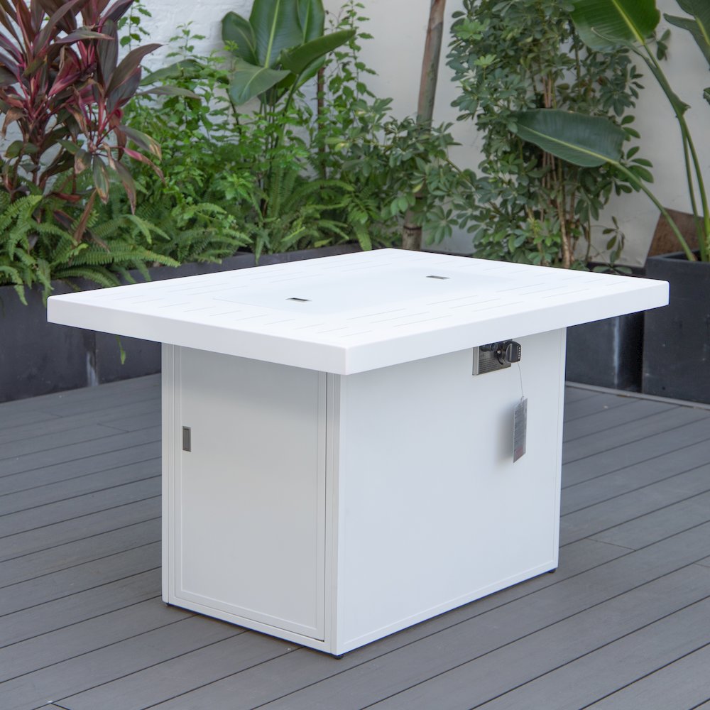 Chelsea Patio Modern Aluminum Propane Fire Pit Table. Picture 12
