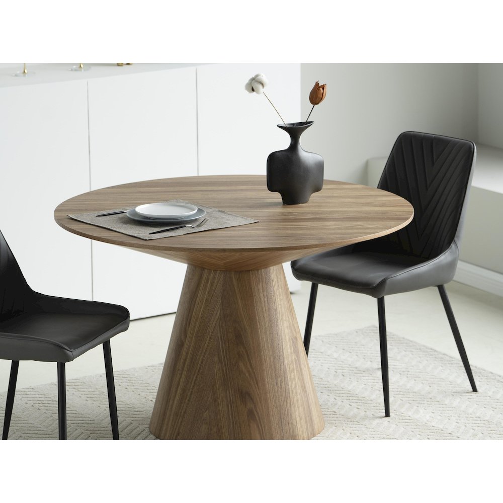Fynix Collection Modern Dining Table In Natural Wood. Picture 17