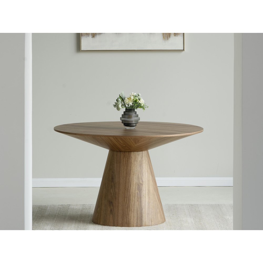 Fynix Collection Modern Dining Table In Natural Wood. Picture 18