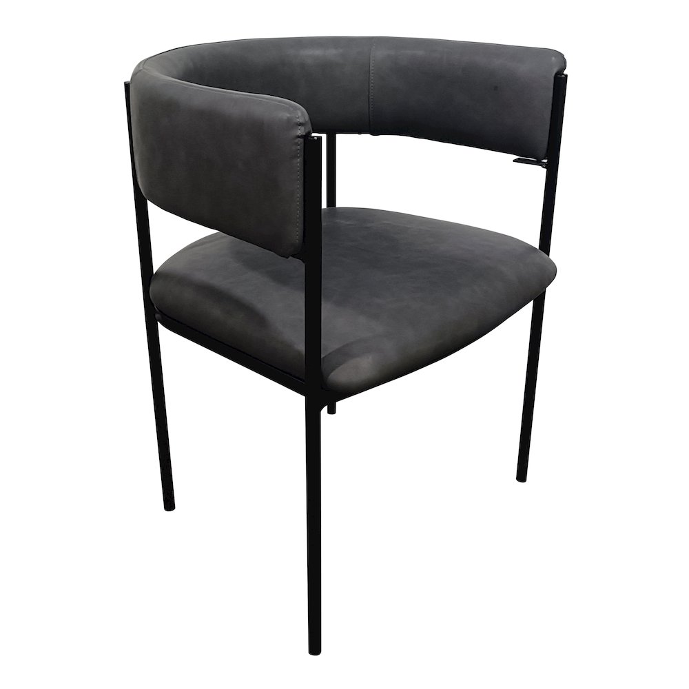 Cyril Collection Modern Chair in Charcoal. Picture 3