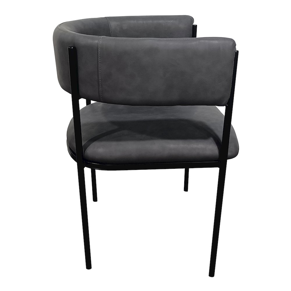 Cyril Collection Modern Chair in Charcoal. Picture 4