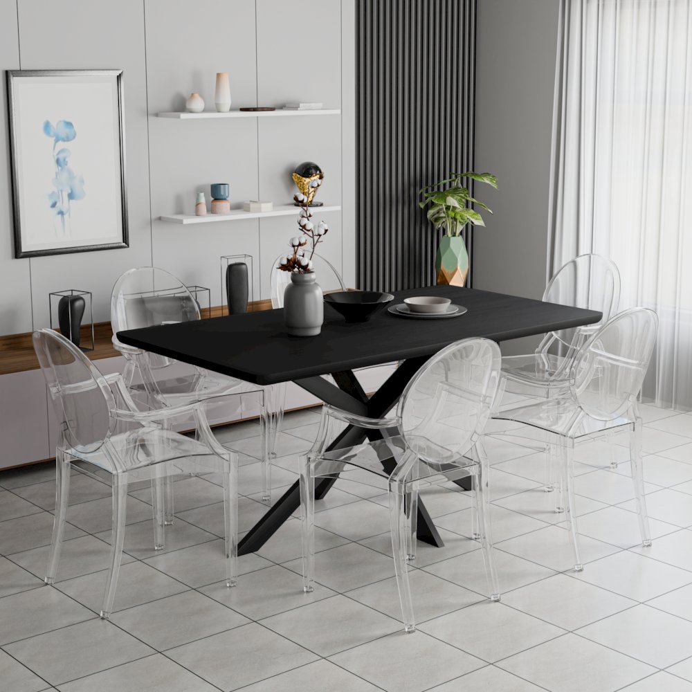 Carroll Modern Acrylic Dining Side Chair. Picture 14