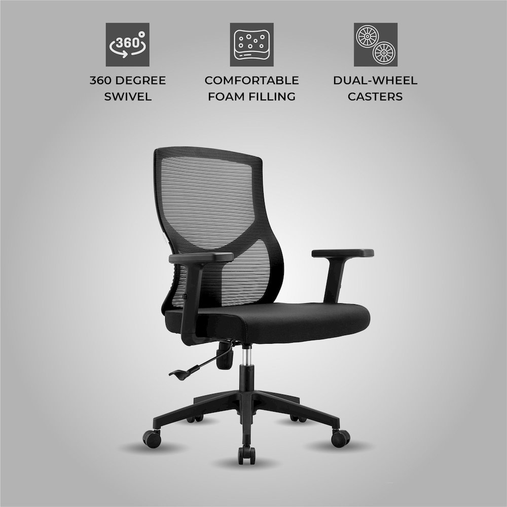 Office Glen Series Office Task Chair In Black. Picture 17