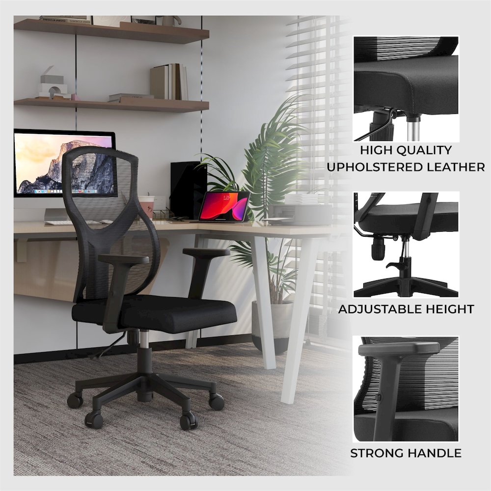 Office Glen Series Office Task Chair In Black. Picture 18