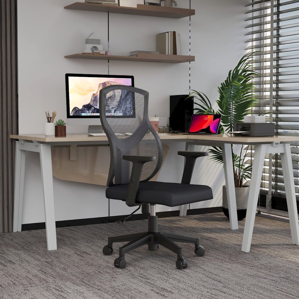 Office Glen Series Office Task Chair In Light Grey. Picture 29