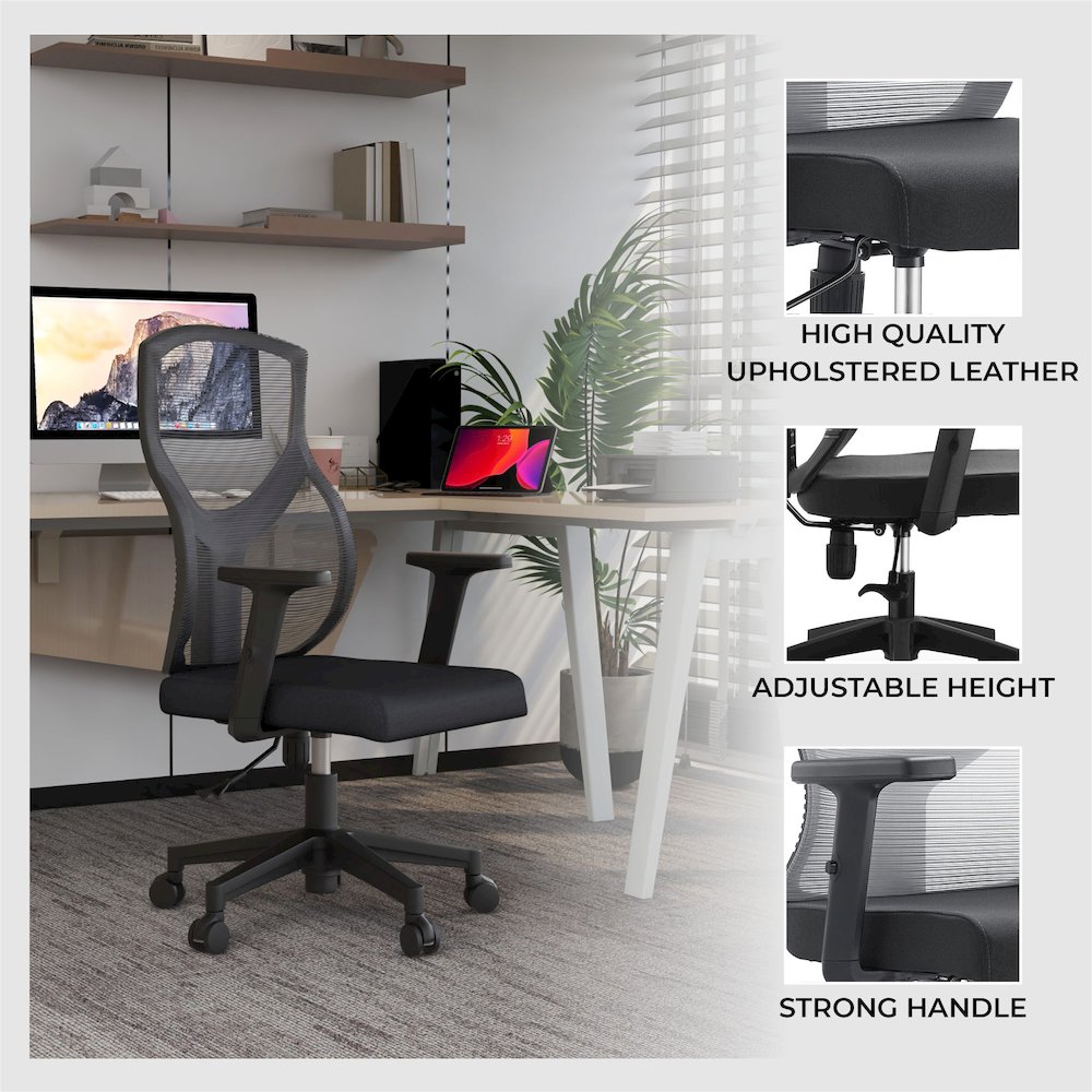Office Glen Series Office Task Chair In Light Grey. Picture 31