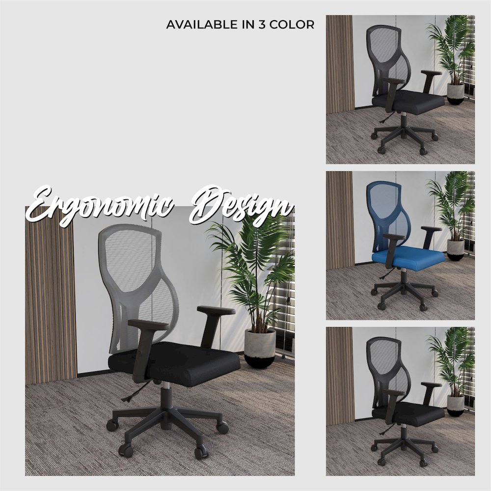 Office Glen Series Office Task Chair In Light Grey. Picture 34