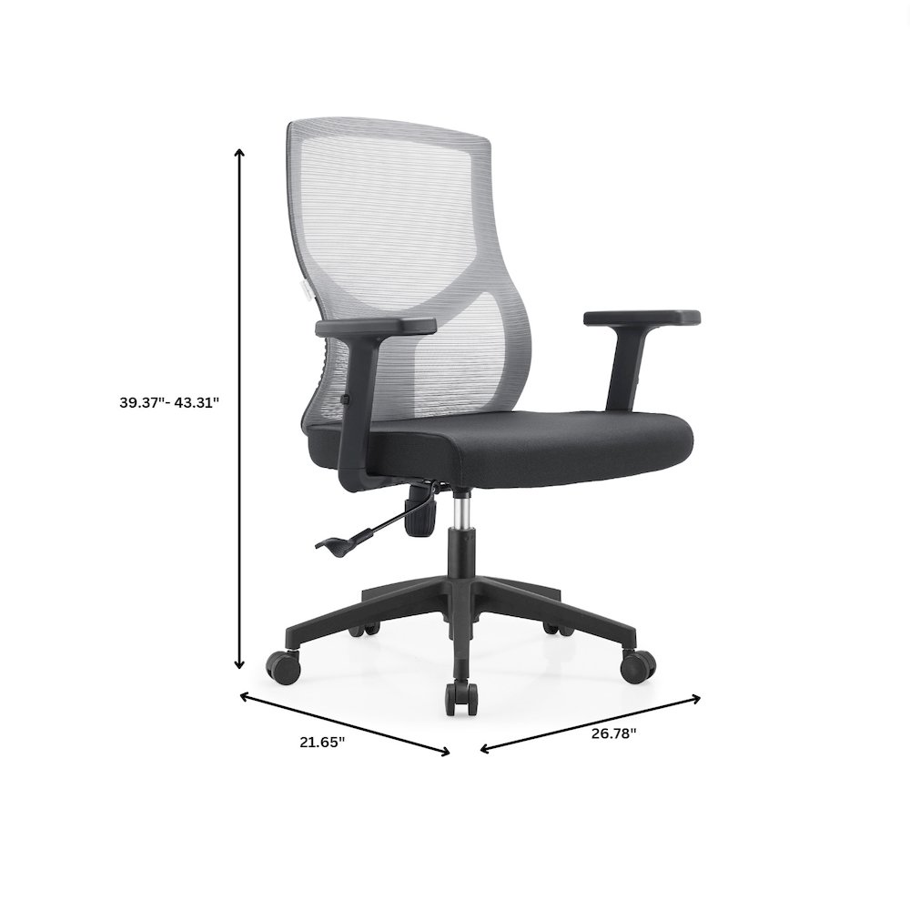 Office Glen Series Office Task Chair In Light Grey. Picture 32