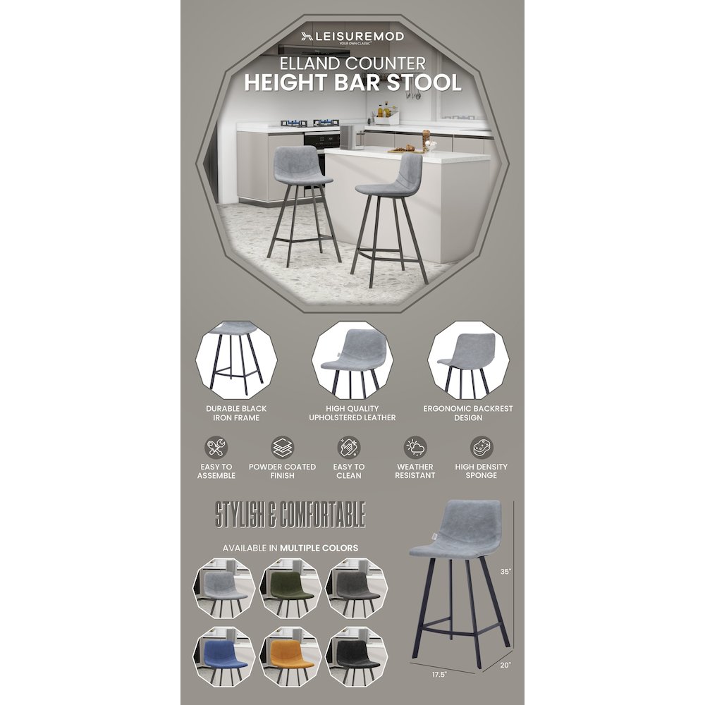 Elland - Counter stool -Light Grey. Picture 13