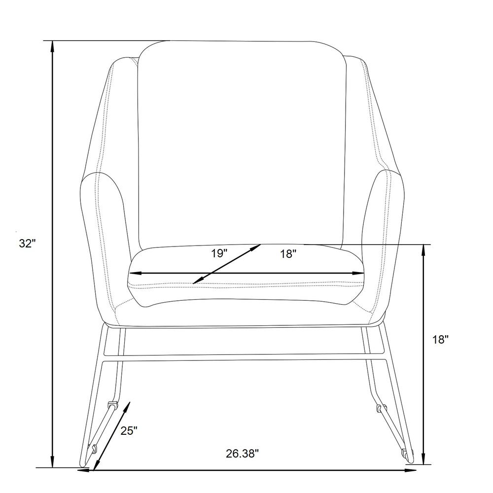 Harmony Velvet Accent Armchair. Picture 5