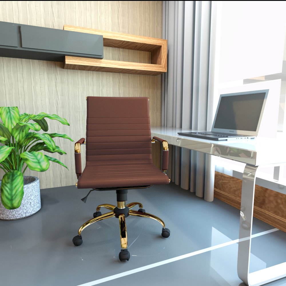 Harris Office Chair With Gold Frame. Picture 18