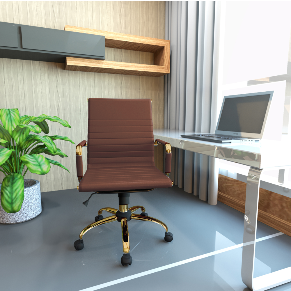 Harris Office Chair With Gold Frame. Picture 3