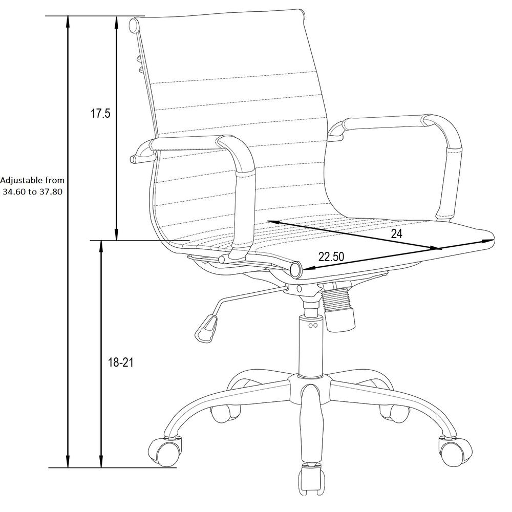 Harris Modern Adjustable Office Executive Swivel Chair Task Office Chair. Picture 5