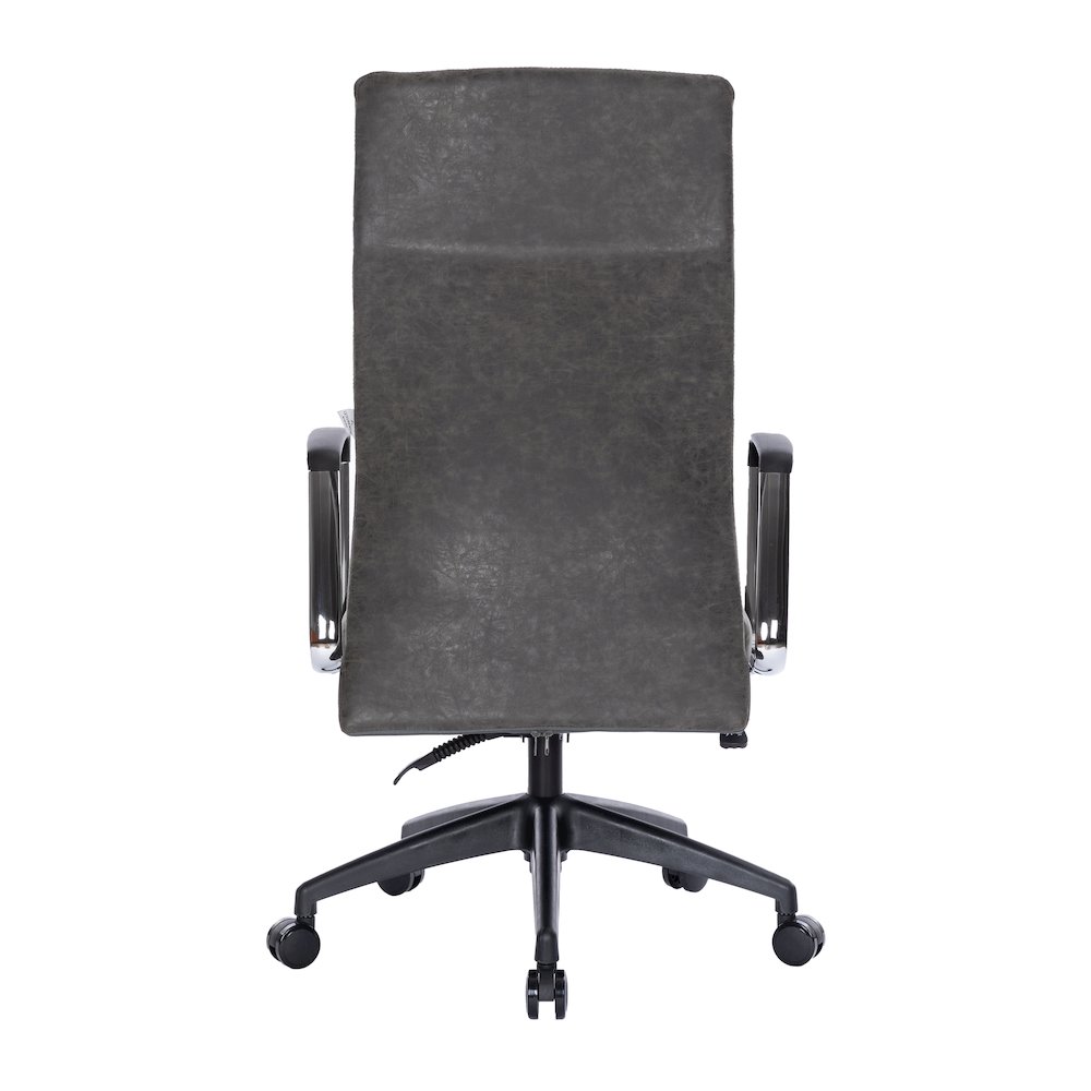 Hilton Leather Office Chair in Charcoal. Picture 20