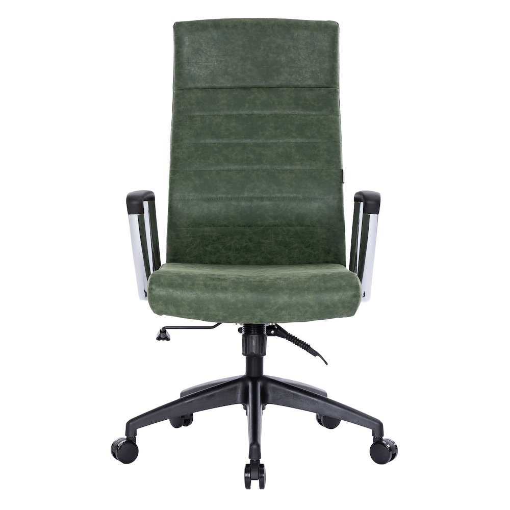 Hilton Leather Office Chair in Green. Picture 19