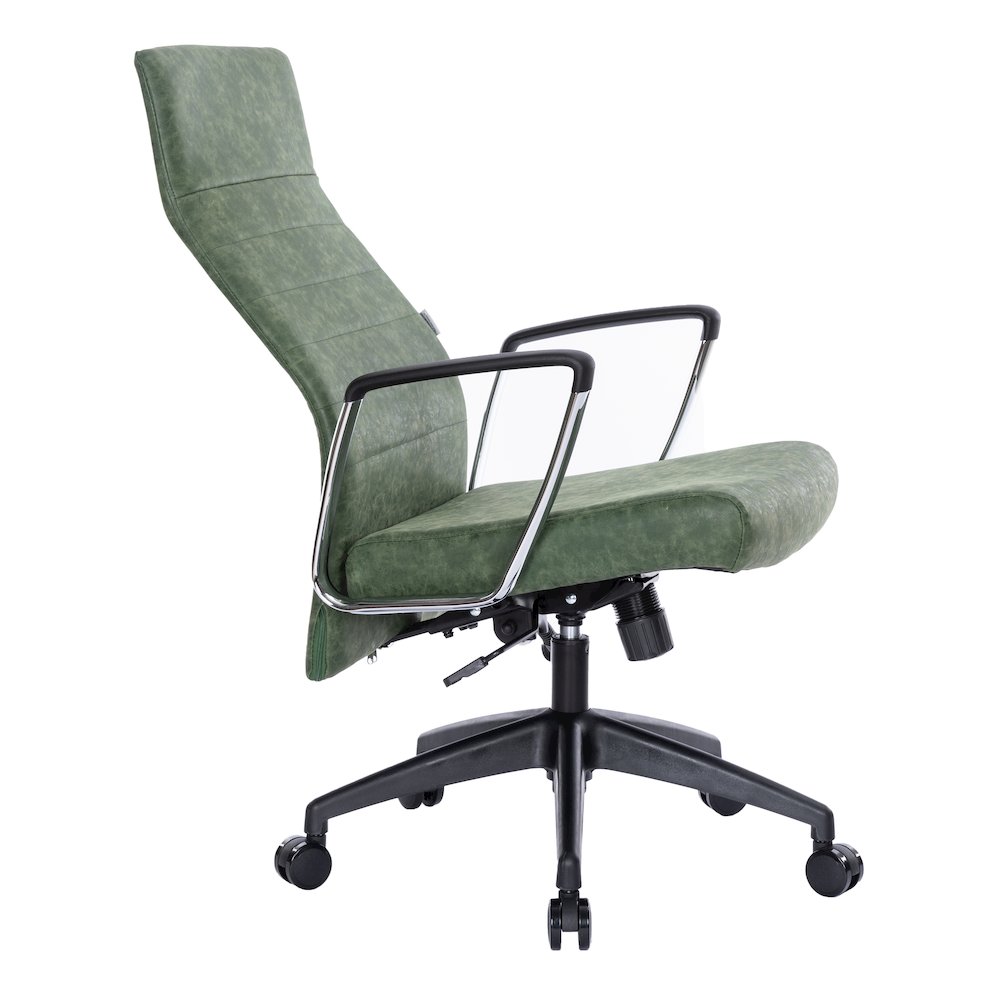 Hilton Leather Office Chair in Green. Picture 18