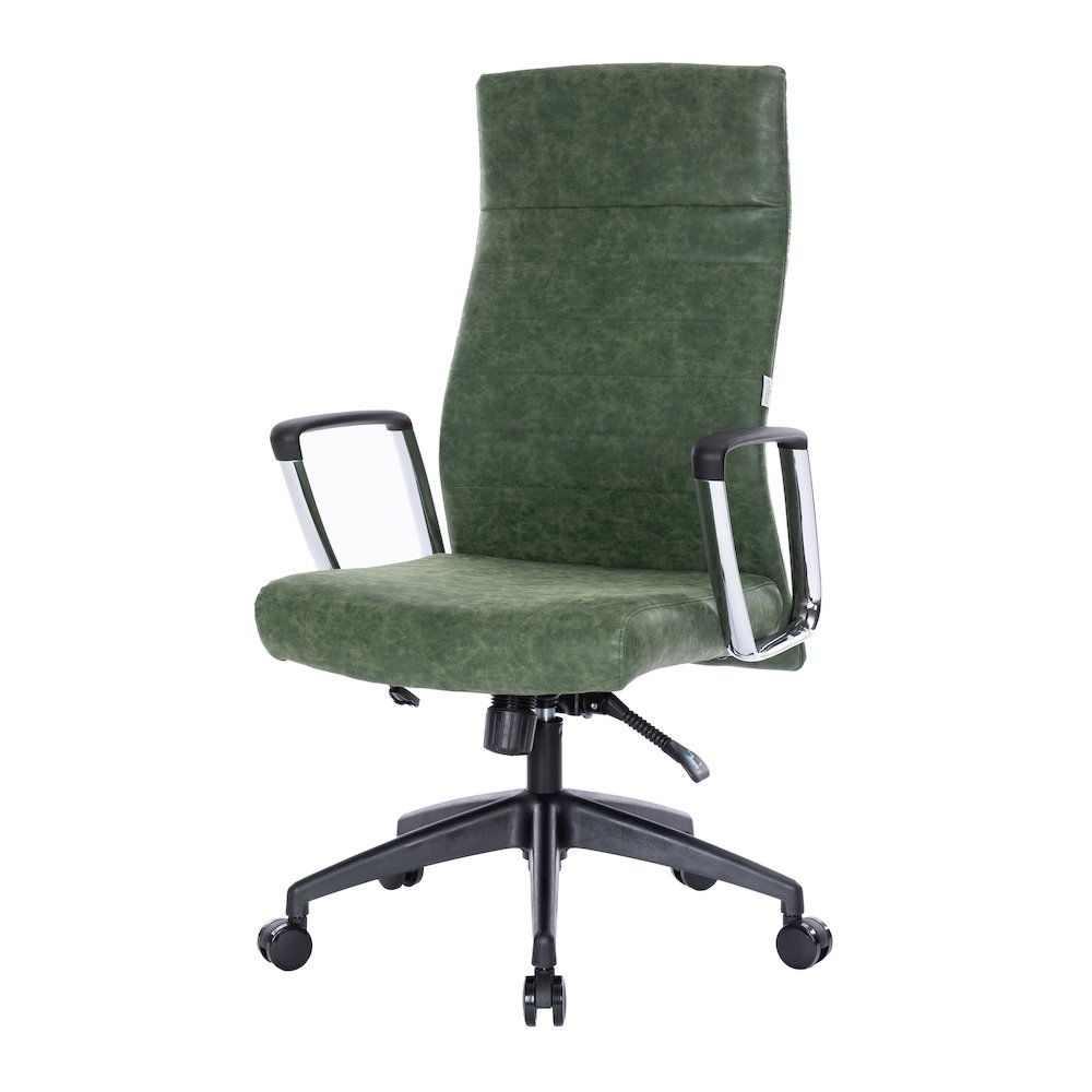 Hilton Leather Office Chair in Green. Picture 20