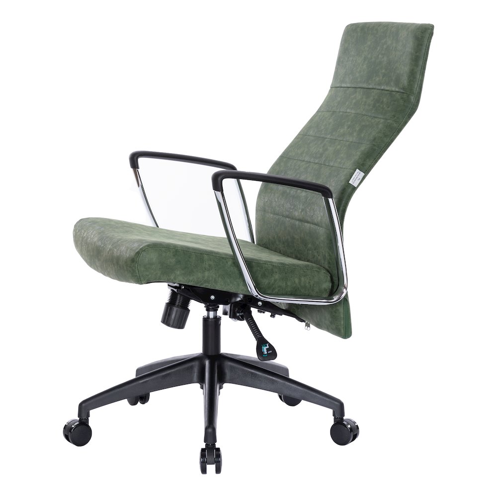 Hilton Leather Office Chair in Green. Picture 21