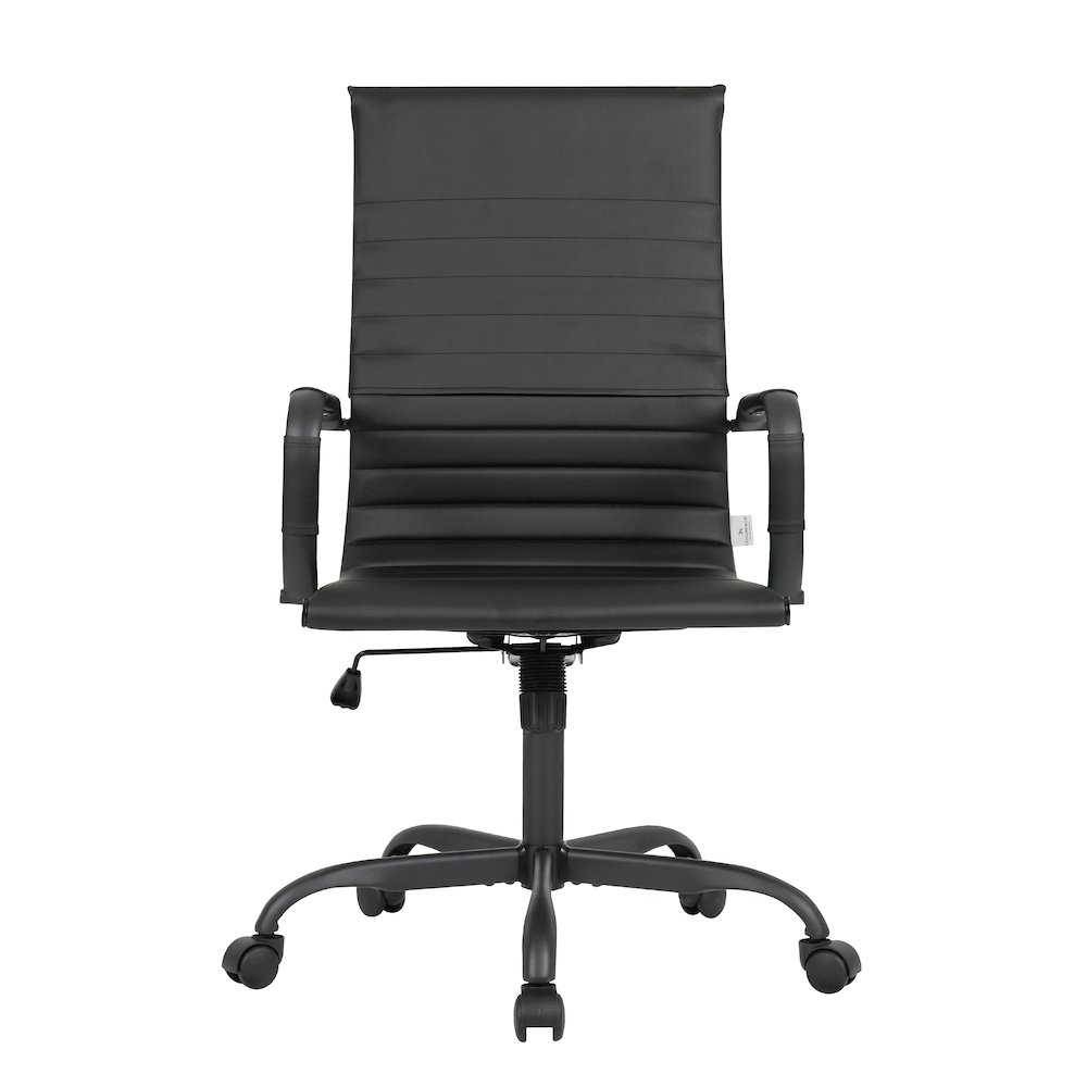 Harris Leather Home High-Back Office Chair in Black. Picture 28