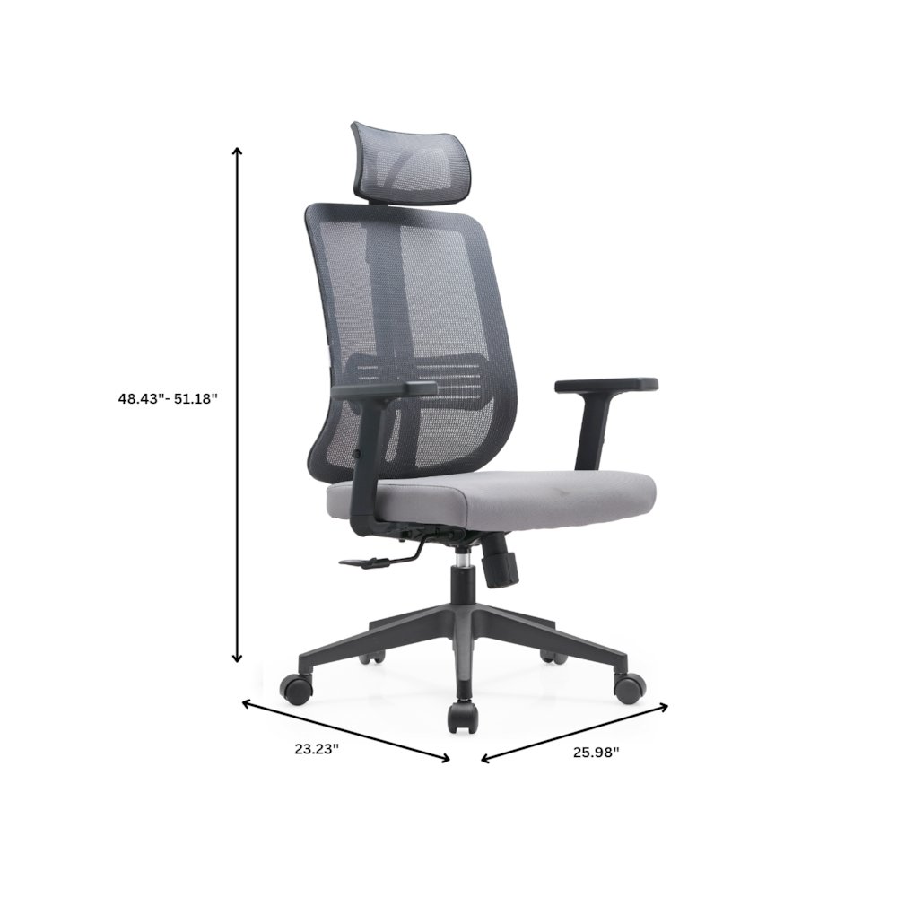 Office Nift Series Office Task Chair In Grey. Picture 17