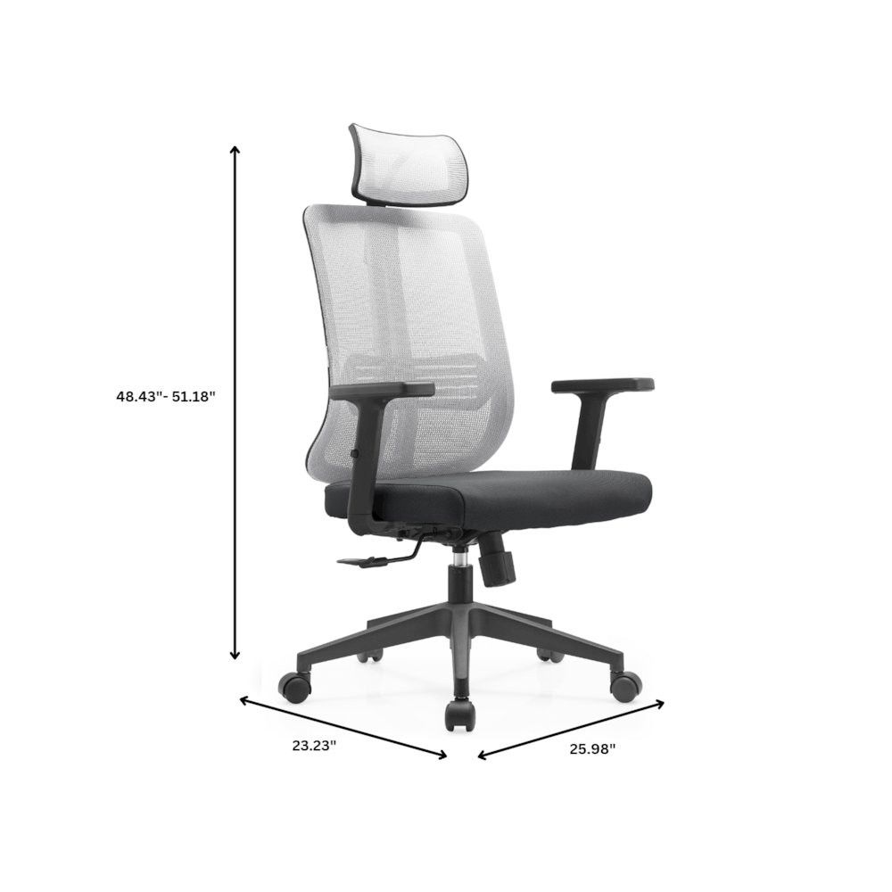 Office Nift Series Office Task Chair In White. Picture 17