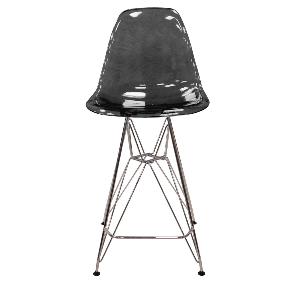 Cresco Modern Acrylic Barstool in Transparent Black. Picture 16