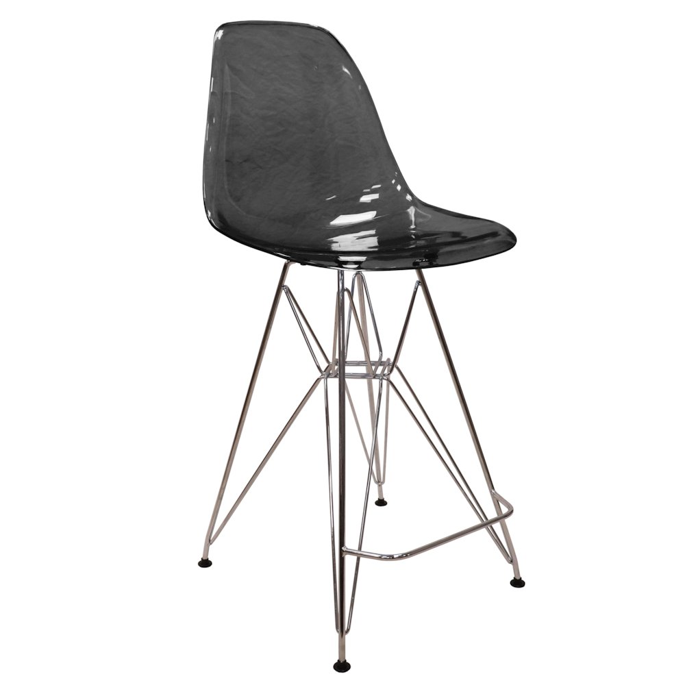 Cresco Modern Acrylic Barstool in Transparent Black. Picture 13